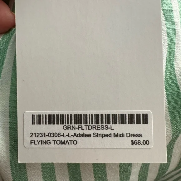 21231-0306-L—L Adalee Striped Midi Dress - Picture 2 of 4